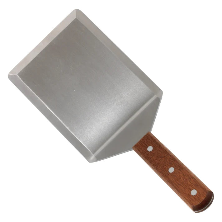 Turner Spatula Extra Heavy with Cutting Edge, Wooden Handle, Blade 5" x 6" TN56 Winco