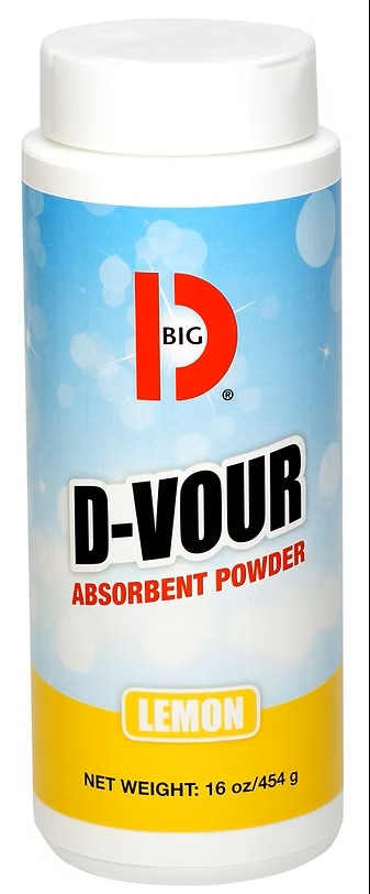 D'vour Lemon Scented Absorbent Powder 6 x 16 oz containers