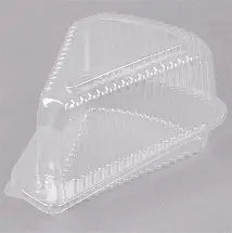 CLEAR HINGED CONTAINER PLASTIC  Pie Slice