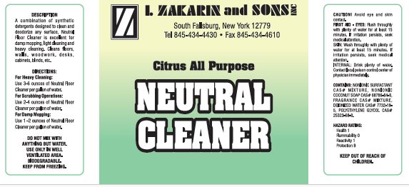 Cleaner Neutral All Purpose 4 x 1 gallon per case P2666004