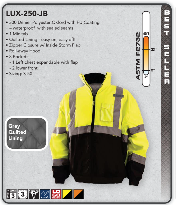 LUX-250-JB Winter Work Hooded Fleece