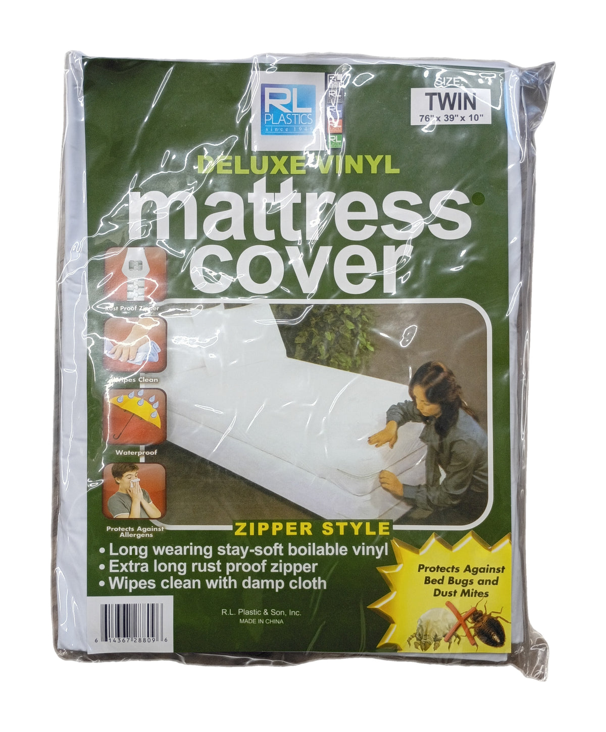 MATTRESS COVER Twin Size Zipper Mattress Cover
