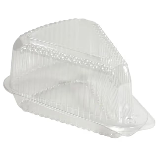 CLEAR HINGED CONTAINER PLASTIC  Pie Slice 03210