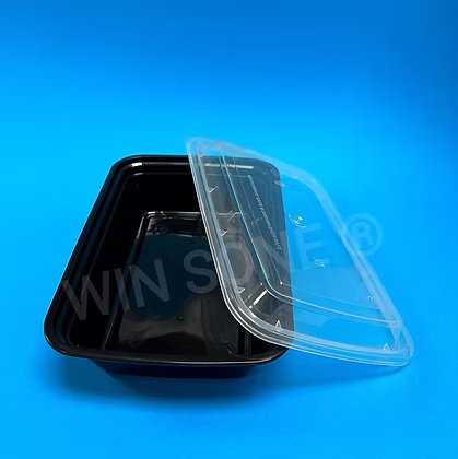 38 oz Microwavable Container BLACK with Lid Combo RT88-BK
