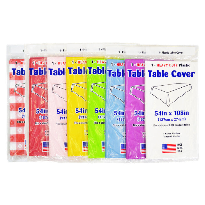 54" x 108" Plastic Table Cover  48 per case