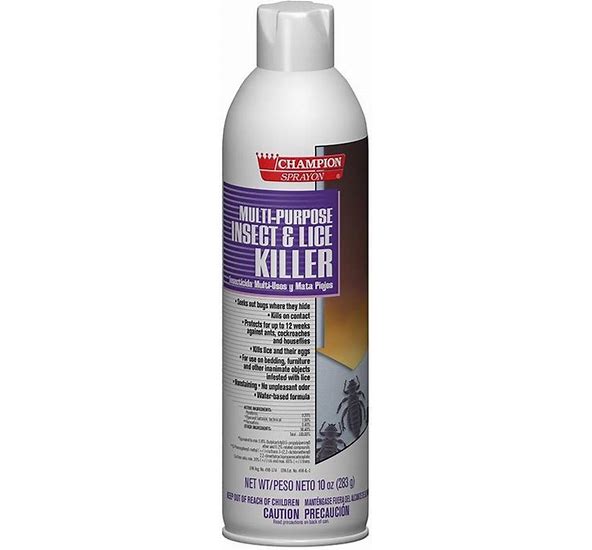 Insect and Lice Killer 10 oz aerosol cans. 12 per case