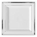 Fineline Silver Splendor 10" Plastic Square Plate SELECT COLOR- 120/Case