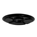 16" - 6 Compartment Tray, Polypro, Black — Case of 25 (Item D61600PP.BK)