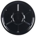 18" - 7 Compartment Low Tray, Polypro, Black — Case of 25 (Item D18770PP.BK)