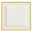 Fineline Silver Splendor 4 1/2" Plastic Square Plate SELECT COLOR - 120/Case