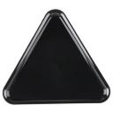 Fineline Triangular Tray Platter Pleasers 16" Black Plastic - 20/Case