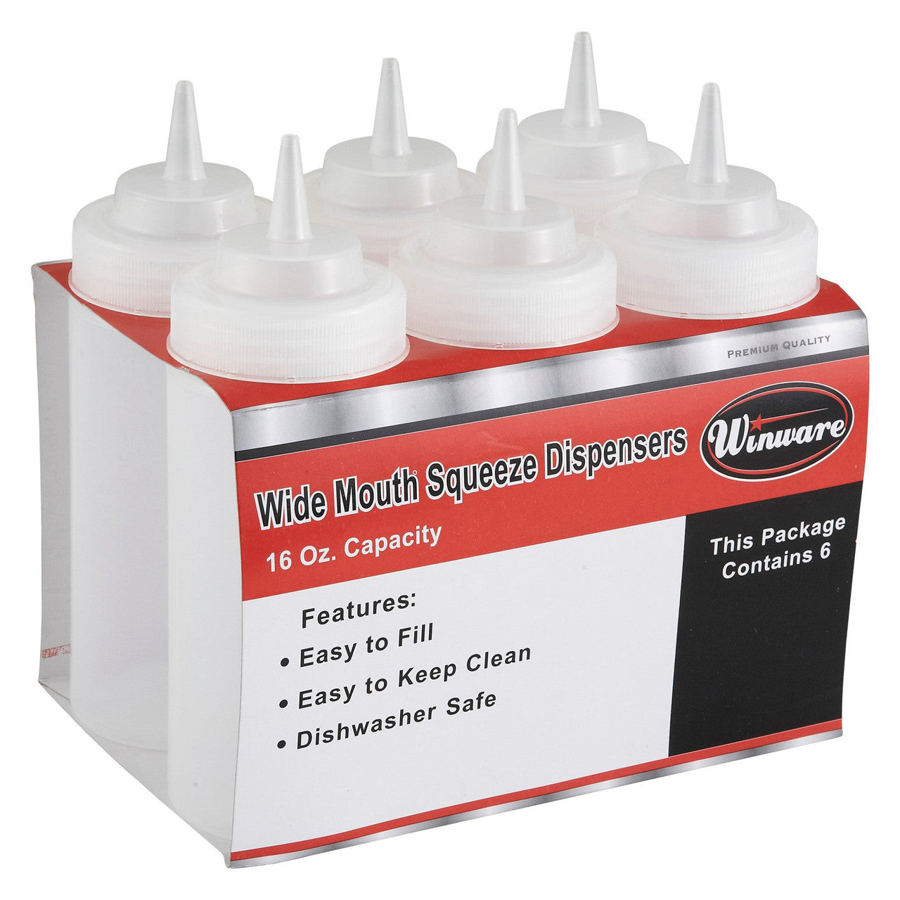 Squeeze Bottles Clear 16oz